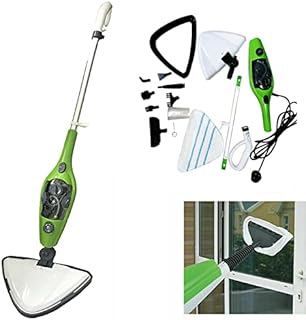 ZanGe 10 in 1 Powerful Steam Mop Multipurpose Cleaning Floor Tool Handheld Electric Detachable Steamer Mop, Upright Floor Steamer with 350ML Water Tank, Professional Steam Cleaner