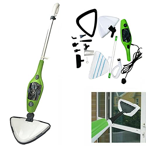 ZanGe 10 in 1 Portable Steam Mop Handheld Electric Steam Cleaner Mop Floor Cleaning Mop, Wide Rotation Mop Head, Multipurpose Steam Mop for Floors Carpet Window