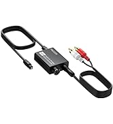 PROZOR 192KHz Digital to Analog Audio Converter With Volume Control, Digital SPDIF Optical to RCA...