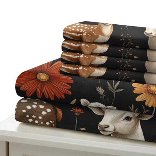Housse de couette animaux de la forêt en microfibre légère pour chambre d'ado