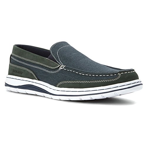 Sebago Men's Hartland Slip On (9.5 M in Navy Canvas/Nubuck)