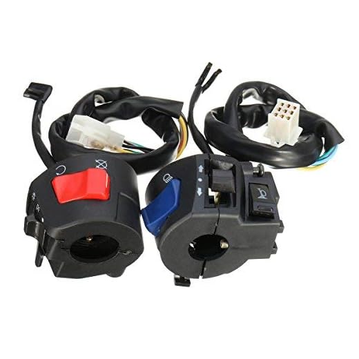 Alamor Interruptor Universal De Control De Luz De Señal De Giro Del Cuerno Del Manillar De La Motocicleta De 7/8 Pulgadas 22Mm