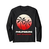 Philipsburg Sint Maarten レトロサンセットウェア 長袖Tシャツ