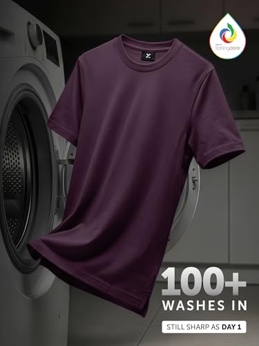 Image of XYXX Men's Iconique Solid Supima Cotton Slim Fit T-Shirt | Super Soft Half Sleeve Tshirts with Superior Colour Retention