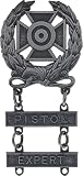 US ARMY Expert Shooting Oxidized Badge Wreath Pistol MARKSMAN Qualification PISTOL // EXPERT Bar