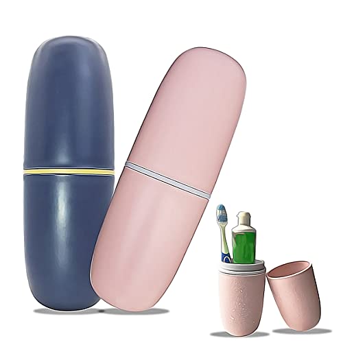 Ferris Wheel Toothbrush Travel Case Portable Breathable Toothbrush Holder Travel Toothbrush Cover for Camping Business School Travel Home Dark blue Red, 20x6x6cm