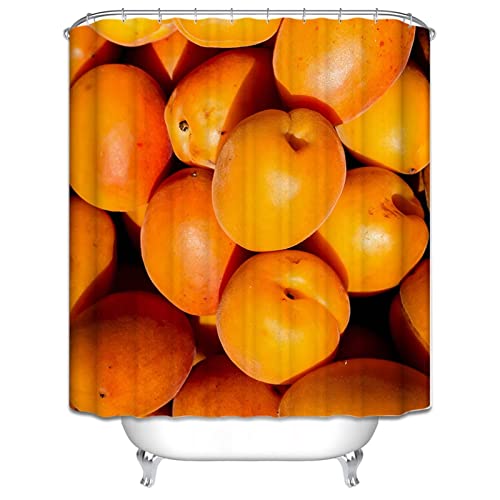 Rideau de douche orange résistant à l'eau pour éliminer l'humidité - 3