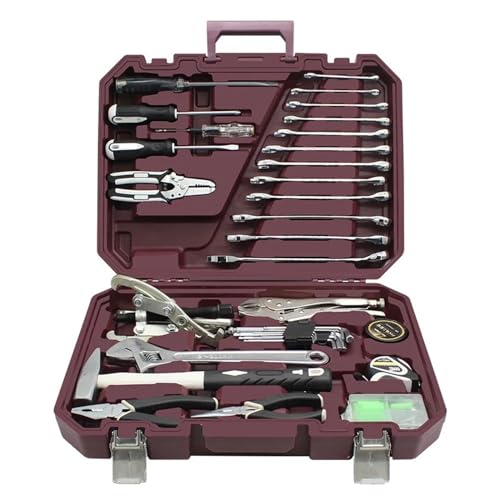 LahAir Juego de Llaves de Tubo for mecánicos, Herramienta Manual de reparación de automóviles, Caja de Herramientas con Caja de Almacenamiento de plástico, 115 Piezas