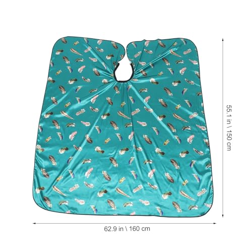 Capa de barbero para hombres y mujeres, capa de peluquería verde para estilismo, bata para corte de cabello para adultos, adecuada para uso profesional y doméstico miniatura 2