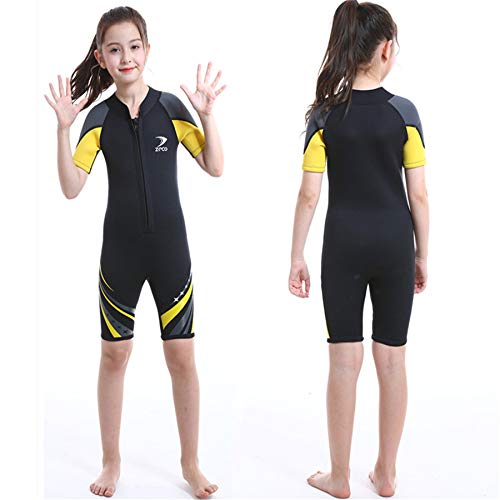 ZCCO Kids Wetsuit 2.5mm Childrens Shorty Wetsuit Neoprene Thermal Swimsuit,Youth Boys Girls One Piece Wet Suits (Black,XS) - Image 3