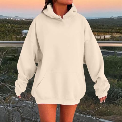 Sweat à capuche femme pull col décontracté manches longues sweatshirt chic hiver - 2