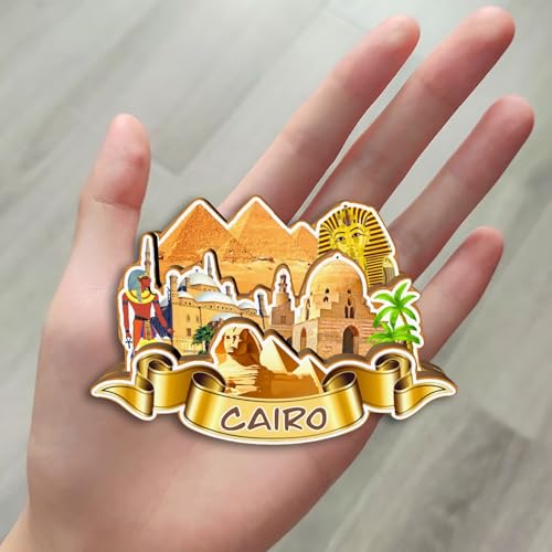 Imán para refrigerador Cairo Egipto souvenir de viaje miniatura 4