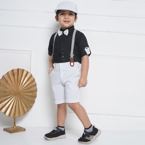 Image of AJ DEZINES Kids Clothing Shirt Shorts Set For Boys