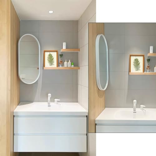 Miroir d'angle pivotant blanc 40x90 cm orientable vertical et horizontal