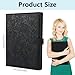 Professional Padfolio Portfolio Binder, Textured Embossing Faux Leather Folder Organizer for Letter Size Legal Pad Notepad Resume, Card Holder for Women Men Business Office Conference (Black)