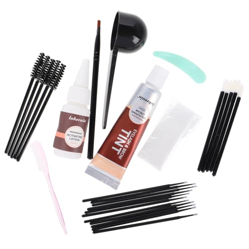 PAMINGONO 1 Juego De Kit De Tinte Para Cejas, Tinte De Cejas Diy, Jabón De Maquillaje Para Cejas, Kit De Tinte Para Cejas, Gel Para Cejas, Herramientas De Maquillaje Marrón Oscuro
