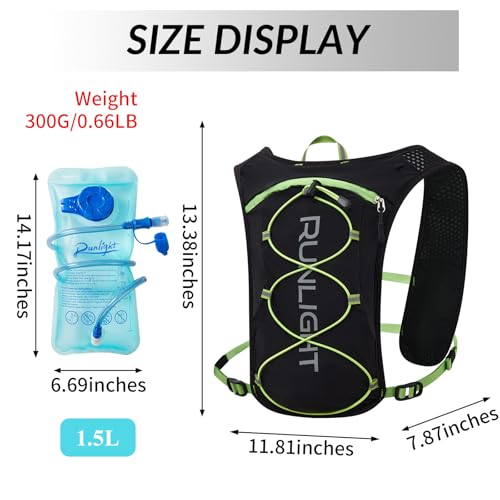 Sac de trail running avec poche à eau 1.5L Runlight pour marathon - 2