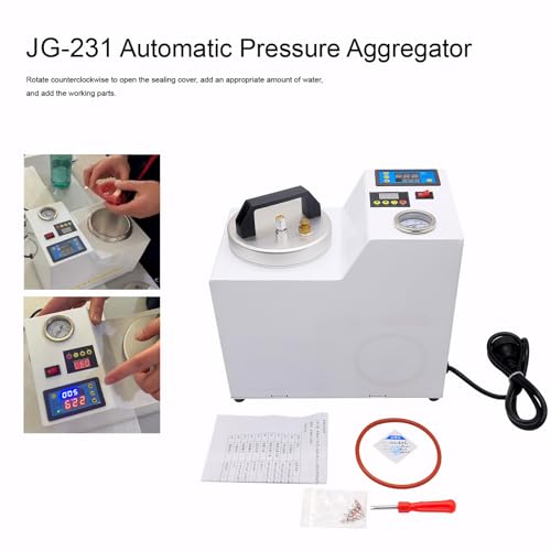 Image of 4-In-1 Dental Digital Lab Automatic Polymerizer Portable Curing Pressure Pot Polymerizing Machine 170W JT-231 for Repair Denture Base, White
