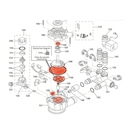 Accesorio para ablandador de agua de 1 pulgada flujo alto miniatura 3