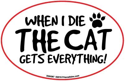 Prismatix Humorous Pet Oval Magnet, 6 x 4 Inches, Red, 2 Pack