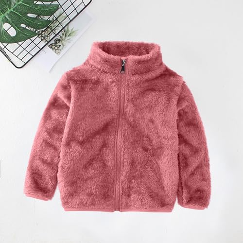 Boys Girls Fluffy Fleece Coat Full Zip Winter Warm Fuzzy Oversized Jacket Padded Casual Soft Toddler Outwear Outfits3