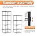 BestOffice | 5-Tier Wire Storage Shelves | 17x12x48 | Black | with Adjustable Racks | Heavy-Duty Metal Shelf, Holds Upto 750 lbs | No-Tool Assembly | Ideal for Home & Garage Shelving