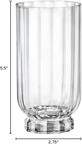 Miniatura 4 de Bormioli Rocco Florian - Juego de 4 vasos altos 145 onzas Cristalería transparente hecha en Italia apto para lavavajillas