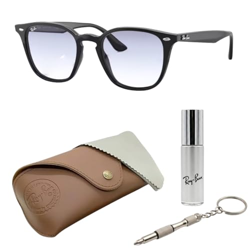 Ray-Ban(���C�o��) RB4258F ���[�u���b�W�t�B�b�g �X�N�G�A�V�F�C�v �T���O���X �j�����p RayBan�����A�C�E�F�A�L�b�g�t��, �u���b�N�t���[�� | ���C�g�u���[ �O���f�[�V���������Y�B, 52 mm