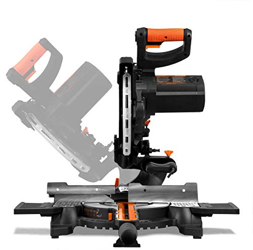 WEN MM1011T 15-Amp 10-Inch Single Bevel Compact Sliding Compound Miter Saw with Laser, Black - Thumbnail 4