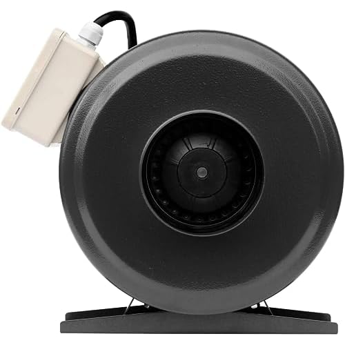 SunStream 6 Inch 410 CFM Inline Duct Fan for Grow Tent Ventilation Heating and Cooling Exhaust