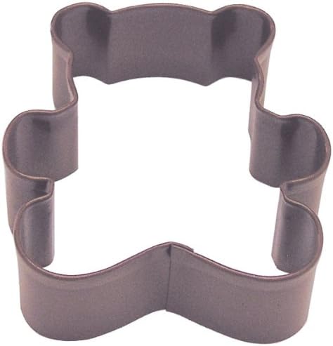 Teddy Bear Brown Poly Resin Coated Tin Cookie Cutter 3"
