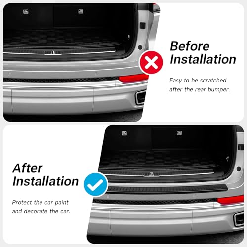 Image of Rear Bumper Protector for Jeep 2021-2024 2025 Grand Cherokee L Car Accessories ABS Plastic Material Matte Black Resistant Trunk Door Entry Guards