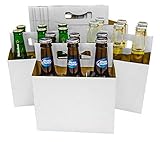 6 Pack Cardboard 12 oz Beer/Soda Carrier by C-Store Packaging (Pack of 24) (White-24pk) FAST SAME DAY SHIPPING