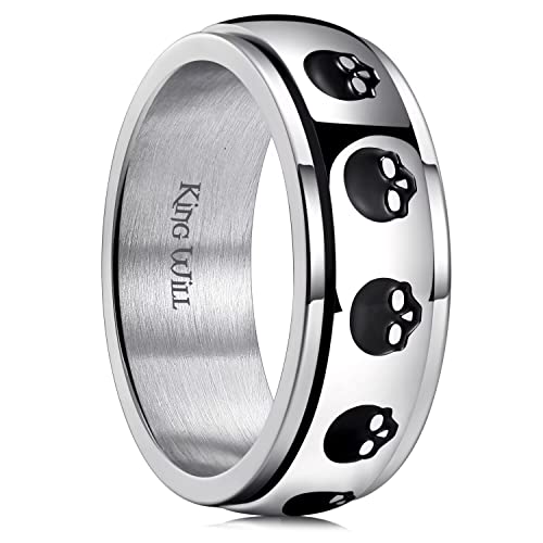 King Will Men Stainless Steel Rings 8mm Size 10.5