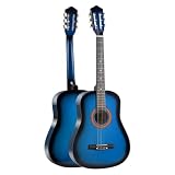 Violão Clássico 38 Polegadas, Corpo C-Type em Tília com Acabamento em ABS, Cordas de Nylon e Cavalete Resistente, Ideal para Iniciantes e Estudantes de Música (Azul Marmorizado)