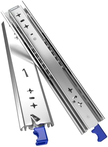 ToBeGreat Removable Heavy Duty Drawer Slide with Lock 12 Inch 260 Lb Capacity Full Extension Side Mount Ball Bearing Rail Glides for Caravans Tool Cabinets 250lbs(300mm)