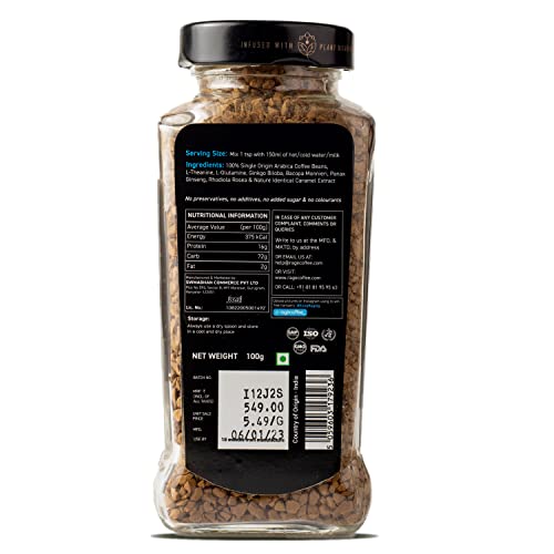 Image of Rage Coffee Combo - Instant Coffee Kit With Free Mug | 100 gms Festive Gift Pack | Combo with Mug | Hot or Cold Coffee | Premium Arabica Coffee beans (Creme Caramel with Mug, 100g)