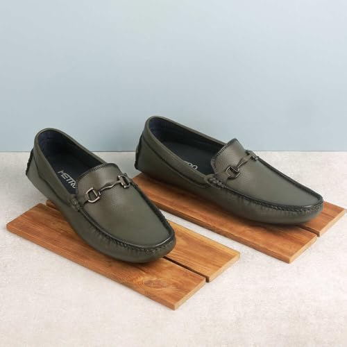 Image of Metro Men Faux Leather Driving Style Loafer Shoes