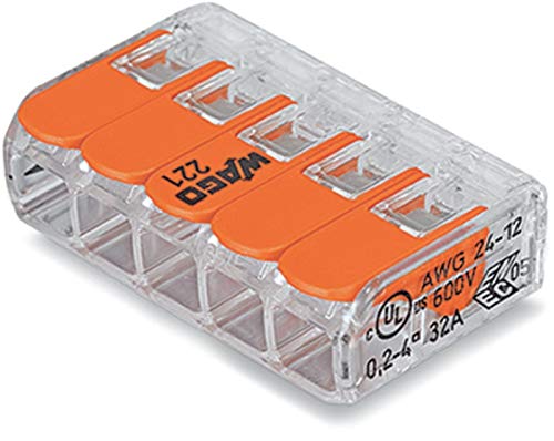 Davitu 25pcs 221-415 Original Davitu connector, led splice, COMPACT Splicing Connectors; 5-conductor connector,Davitu terminals