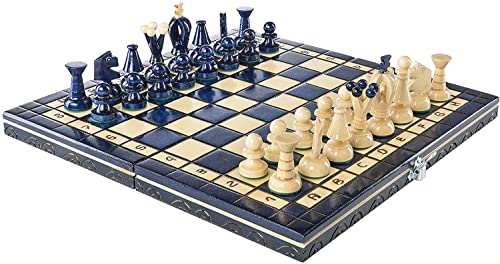 Chess and games shop Muba Magnifique jeu d'échecs en bois fabriqué à la main avec planche en...