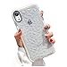 KUMTZO Compatible iPhone XR Case, Crystal Clear Slim Diamond Pattern Soft TPU Anti-Scratch Shockproof Protective Cover for Women Girls Men Boys with iPhone XR 6.1 inch - White