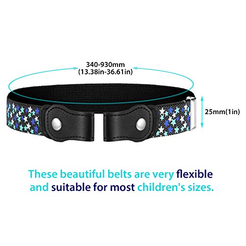 10 Pieces No Buckle Kids Belt Adjustable Elastic Belts Stretch Waistbelt For Boys Girls Multicoloured #TOP1