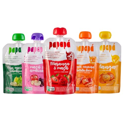 Papinha Kit 5un - 5 Sabores - Papinha Organica 100g