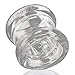 Oxballs Squeeze Ballstretcher - Super Stretchy FLEXtpr Sack Stretcher - Ergonomic Curved Design for Comfort & Grip - Adjustable & Tight Fit Cockring for Men - Enhances Pleasure & Performance - Clear