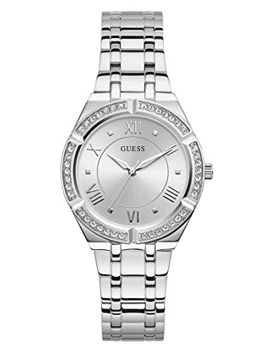 Image of GUESS Round 36mm Silver Dial Analog Women Watch - GW0033L1