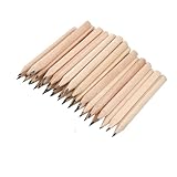 Healvian 50 Stück Kurze Bleistifte Hb Härte Radierbare Lernbleistifte für Schüler zum Skizzieren und Journal Schreiben für Anfänger und Kunststudenten Zufälliger Stil