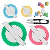 ★ 4 Typen - 3,8 / 4,8 / 6,8 / 8,8 (cm) (Durchmesser) zum einfachen Herstellungen von PomPoms in vielen Größen.