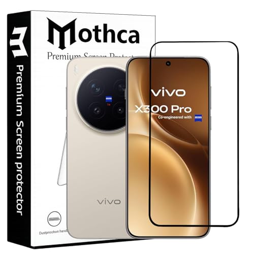 Image of Mothca Military-Grade Tempered Glass Screen Protector Compatible for Vivo X300 Pro with Edge to Edge Coverage - Case Friendly, Anti-Scratch & Bubble-Free Installation Kit