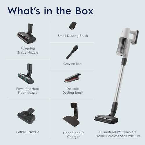 Image of Electrolux Ultimate600 Complete Home Cordless Stick Vacuum with 3 Specialized Nozzles (Multi-Surface, Hard Floor & Pet), 50-Minute Run Time, 3 Power Modes, White