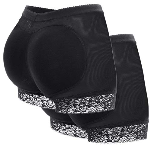 Image of KIWI RATA Womens Seamless Butt Lifter Padded Lace Panties Enhancer Underwear
